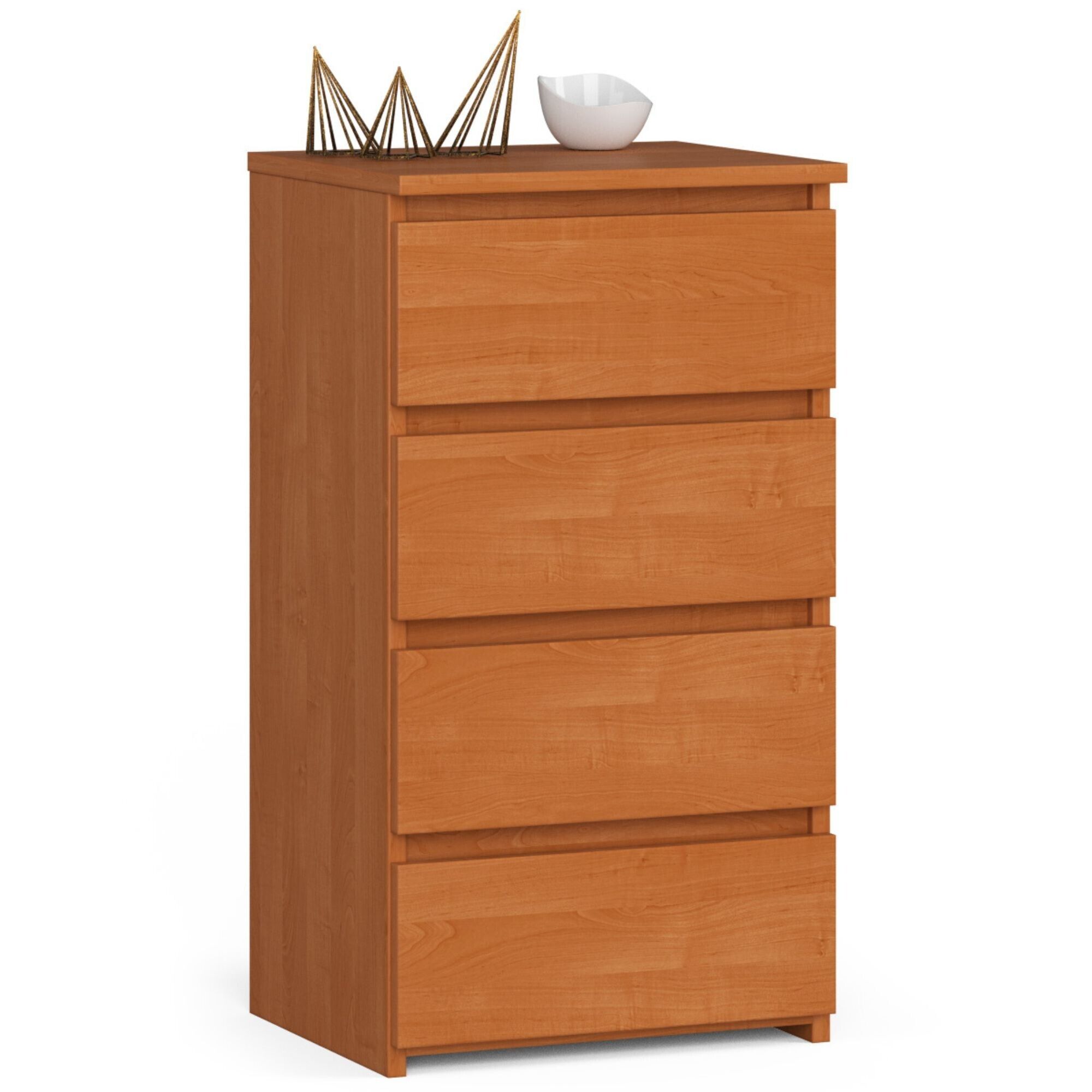 Commode Akord Cl4 Aulne 40 Cm 4 Tiroirs Façade Aulne 40x35x74 Cm