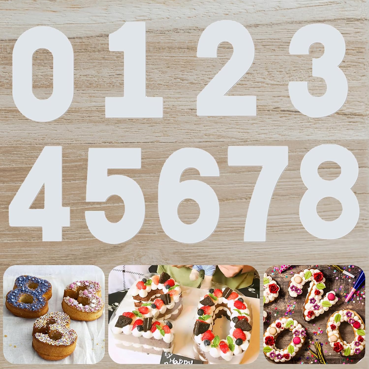 Moules À Gâteaux Numériques En Acryliques Number Cake Chiffre Grand Nombre De 0 À 8