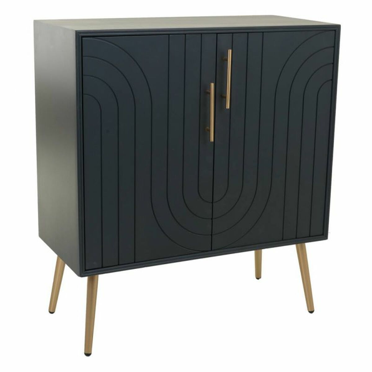 Meuble D'entrée Alexandra House Living Gris Doré Bois Mdf 37 X 84 X 75 Cm