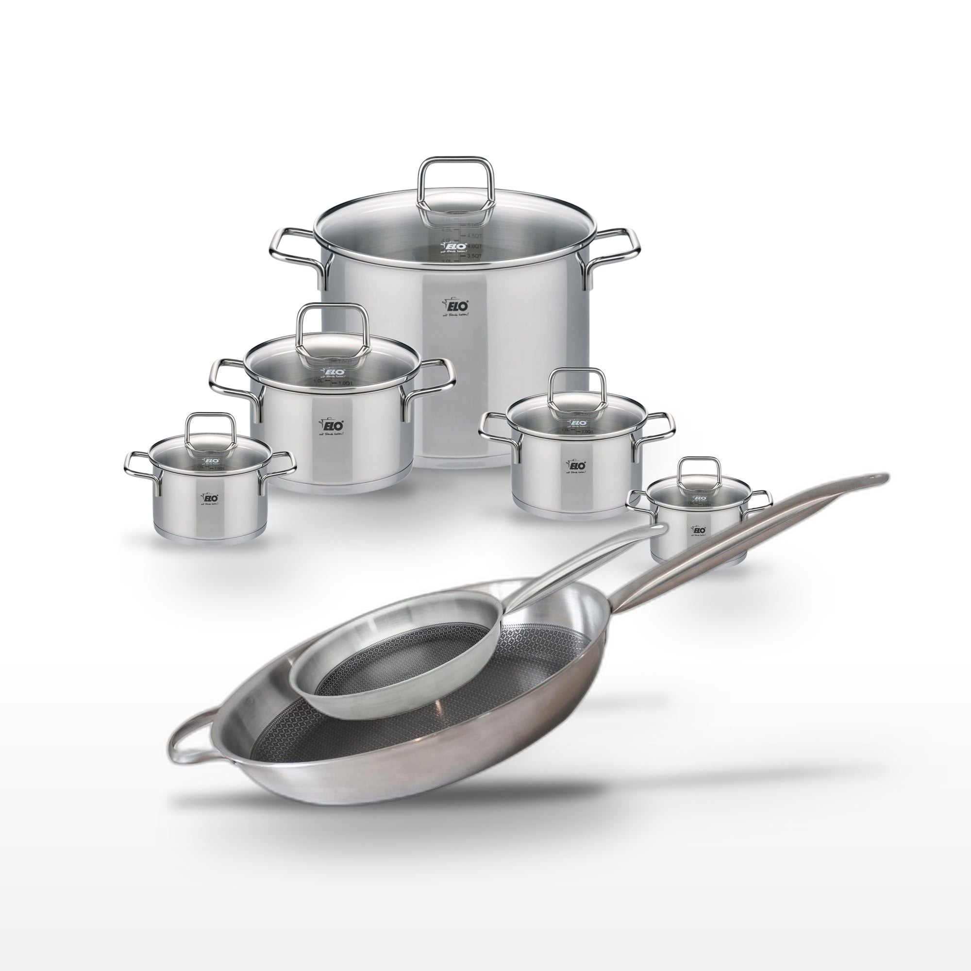 Batterie De Cuisine 1 Poêle + 1 Faitout Relief Solution Citrin