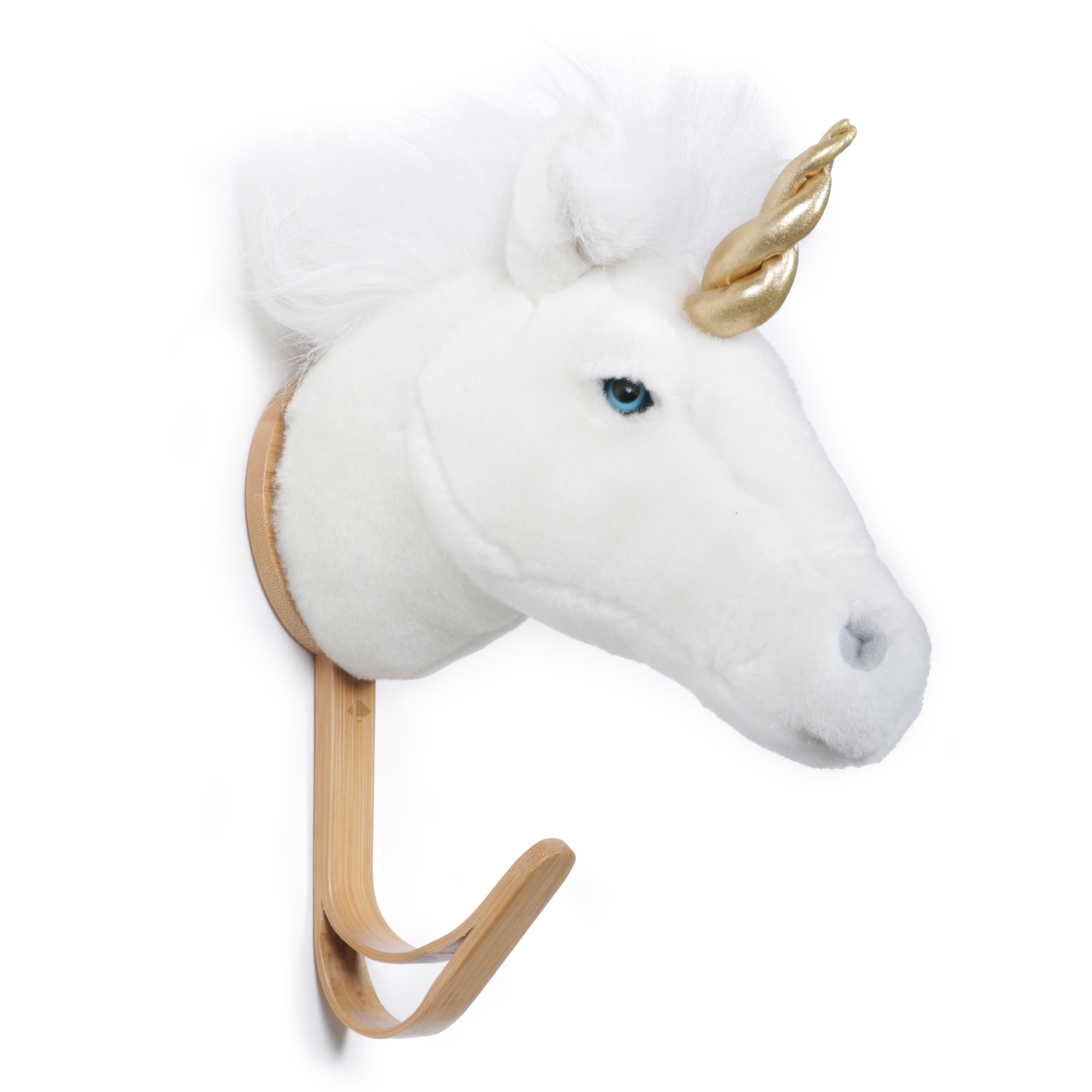 Porte Manteau Mural En Acrylique 24 X 9 Cm Licorne Blanche Collection Soft Animal