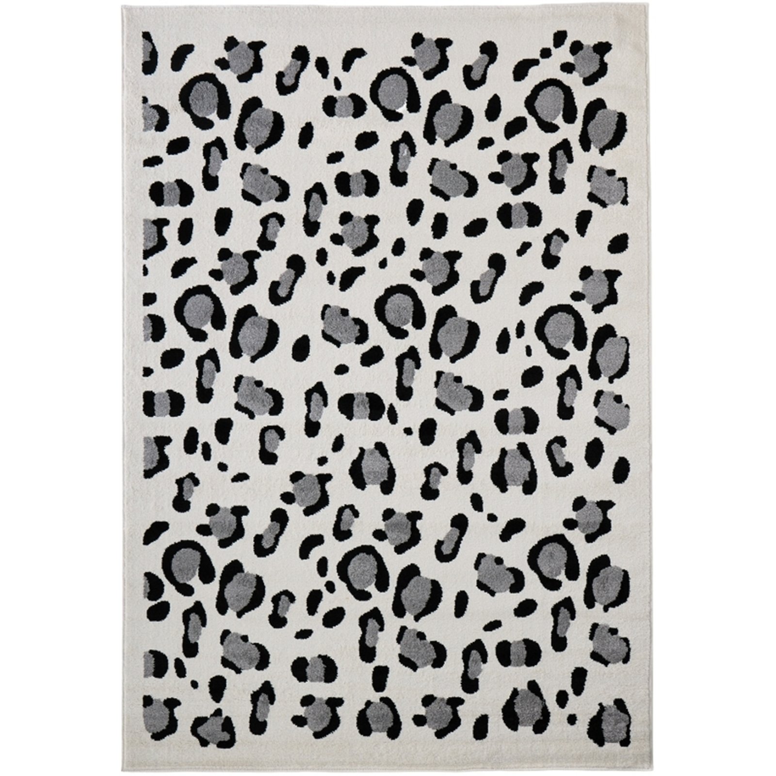 Tapis Crème Léopard Tissé Machine Intérieur Doux - 80 X 150 Cm