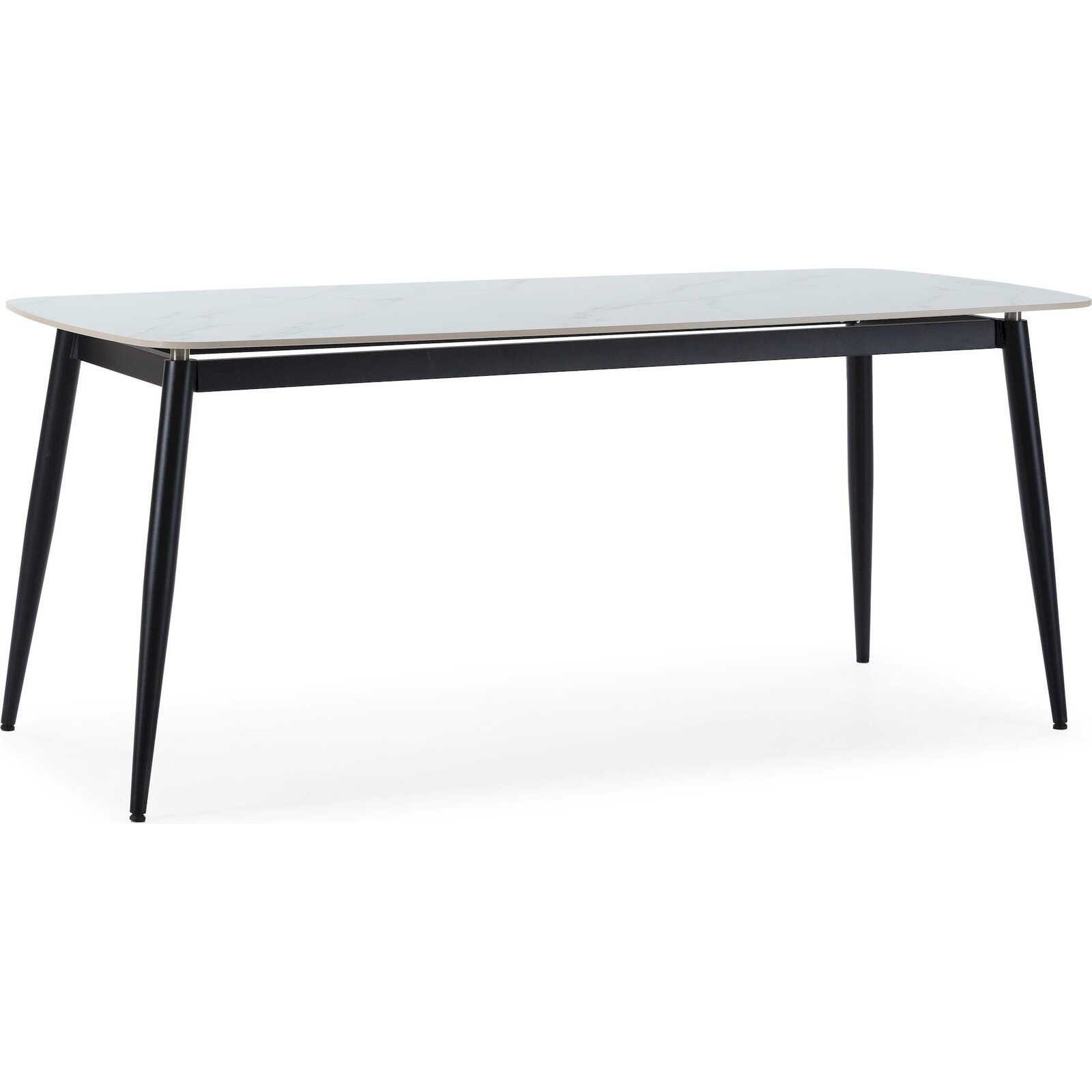 Table Salle Élégance Porcelaine Blanche Unique - Blanc Marbré Effet Porcelaine