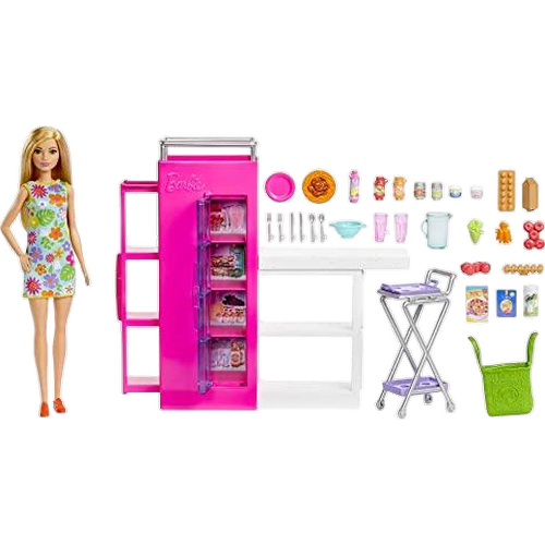 Ensemble De Jeu Pour Poupées Barbie Coffret Cuisine 30 Accessoires