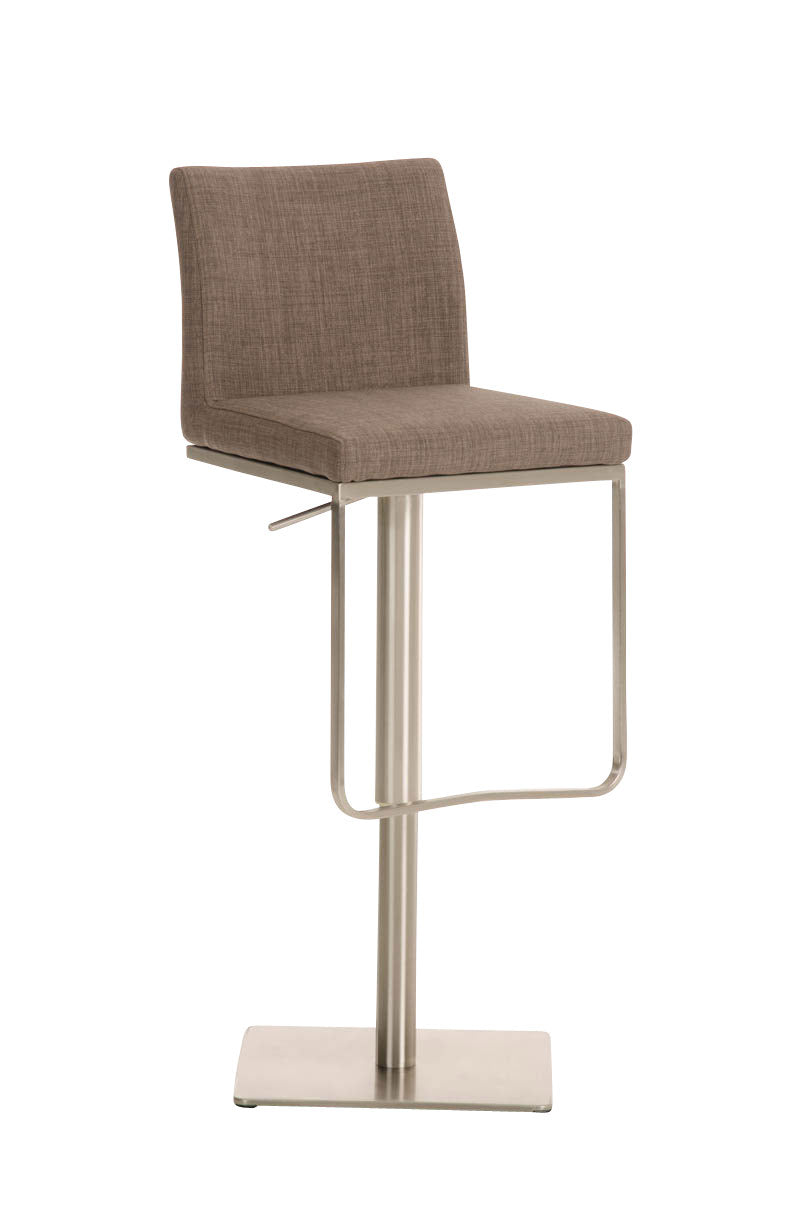 Tabouret De Bar X1 Avec Repose-pieds Plaque De Base Carrée En Acier Inoxydable Assise 10_0005314