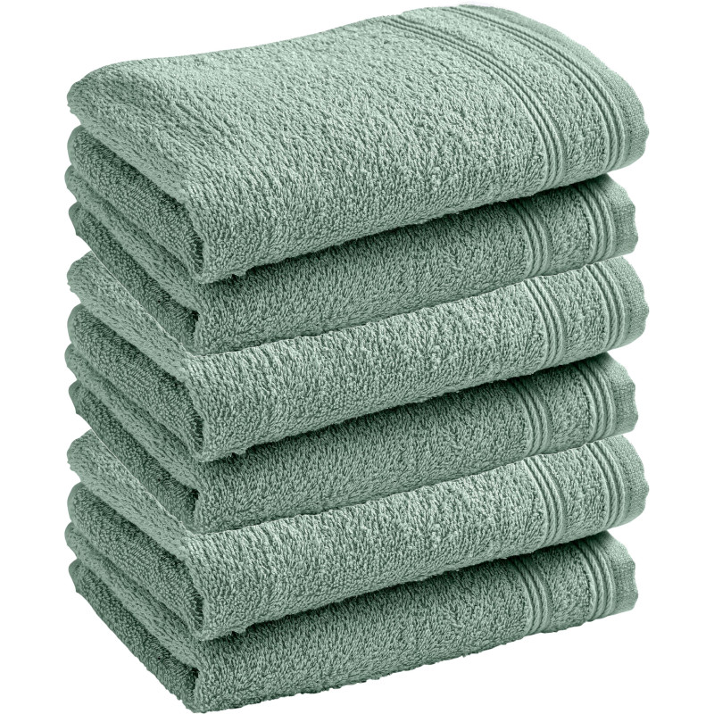 Lot De 24 Serviettes Invité Éponge "spa" 30 X 50 Cm / 400 Gr/m² - "spa" Menthe - - "spa" Menthe - Lot De 6 Serviettes Invité 30 X 50 Cm