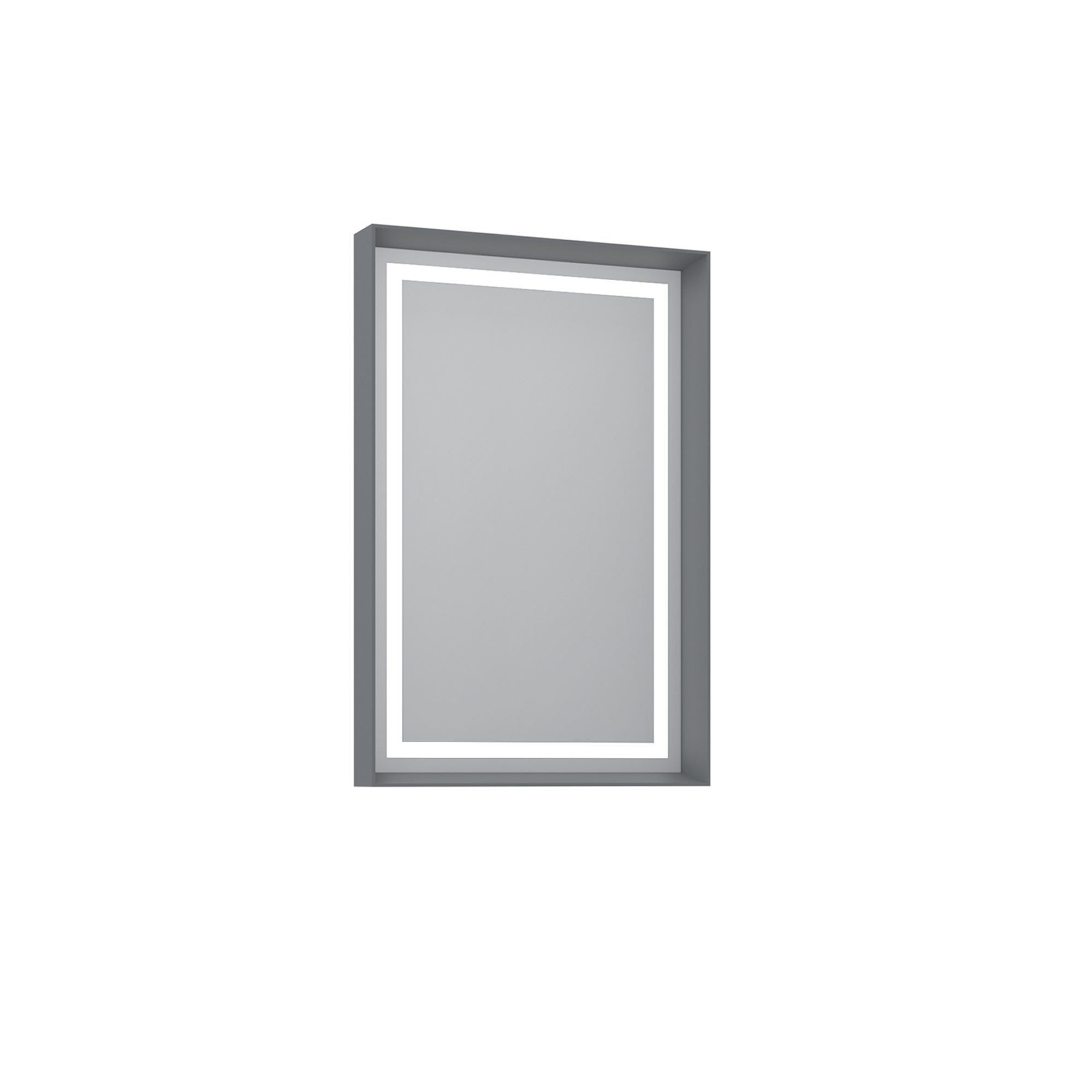 Miroir Décoratif En Bois "craft 60 X 90 V2" - 60 X 10 X 90 Cm - Matte Grey