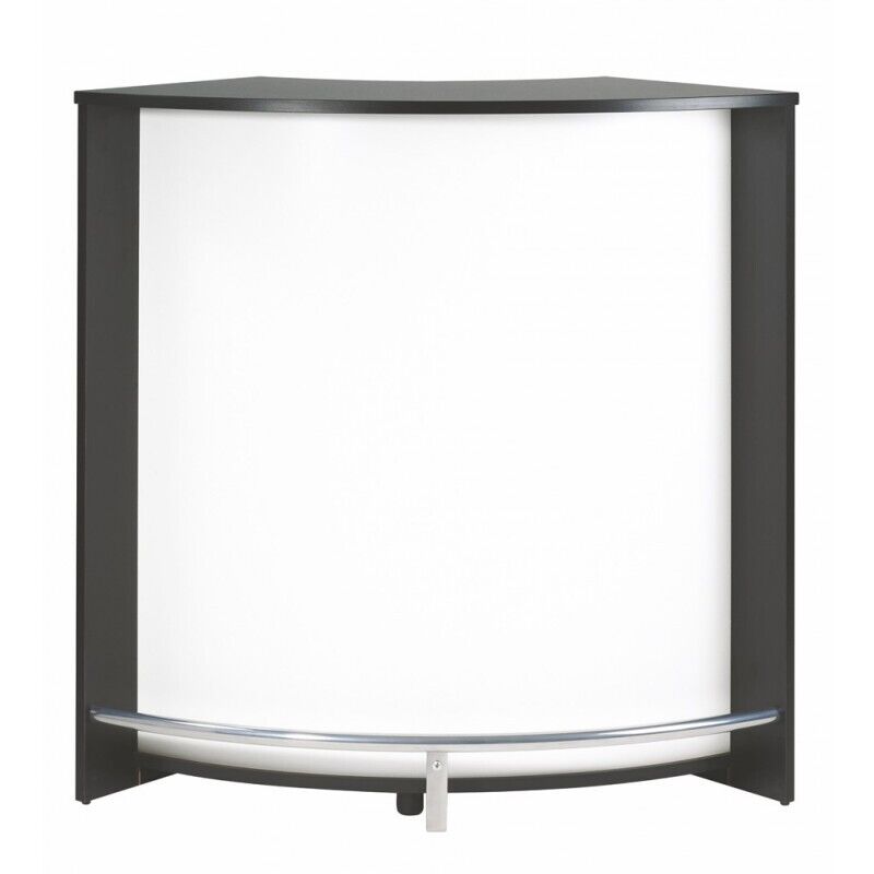 Comptoir Bar Beaux Meubles Pas Chers 3 Niches 106,9 X 104,8 X 53,3 Cm Noir Mélaminé
