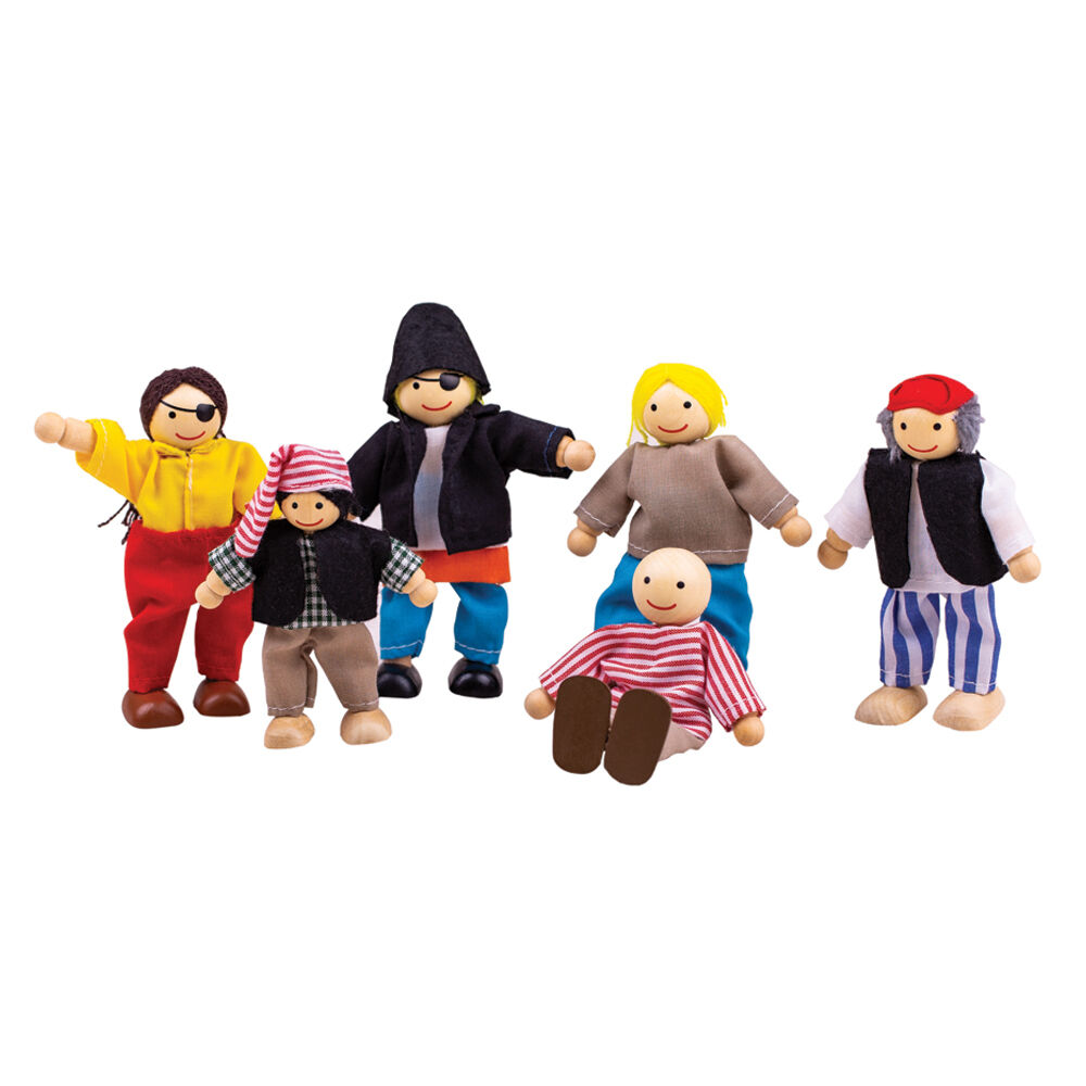 Bigjigs Toys, Ensemble De Jeu Heritage Playset Pirates, Adapté Aux ges Dès 3 Ans