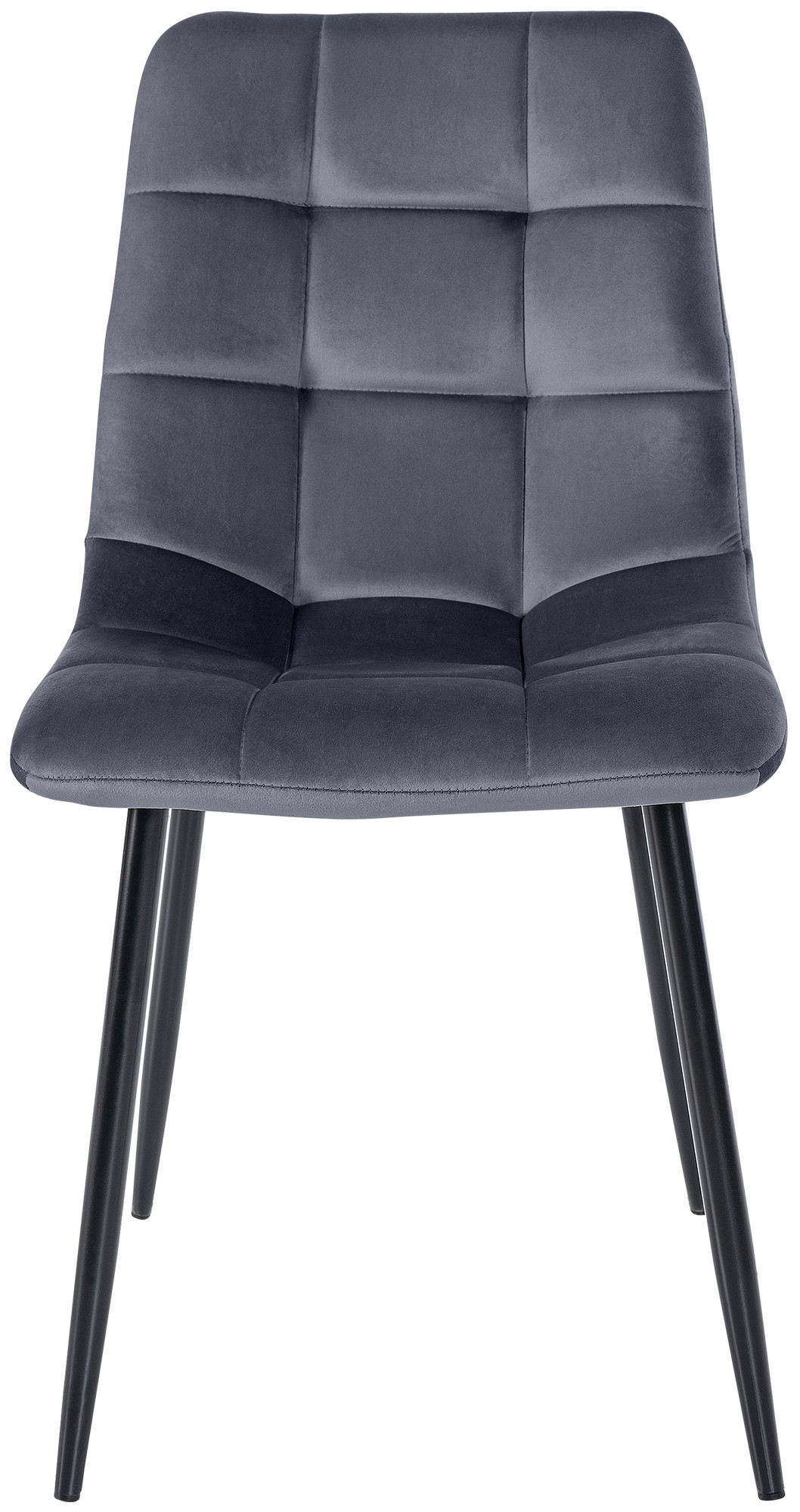 Chaise De Salle À Manger En Velours Tilde Gris Foncé