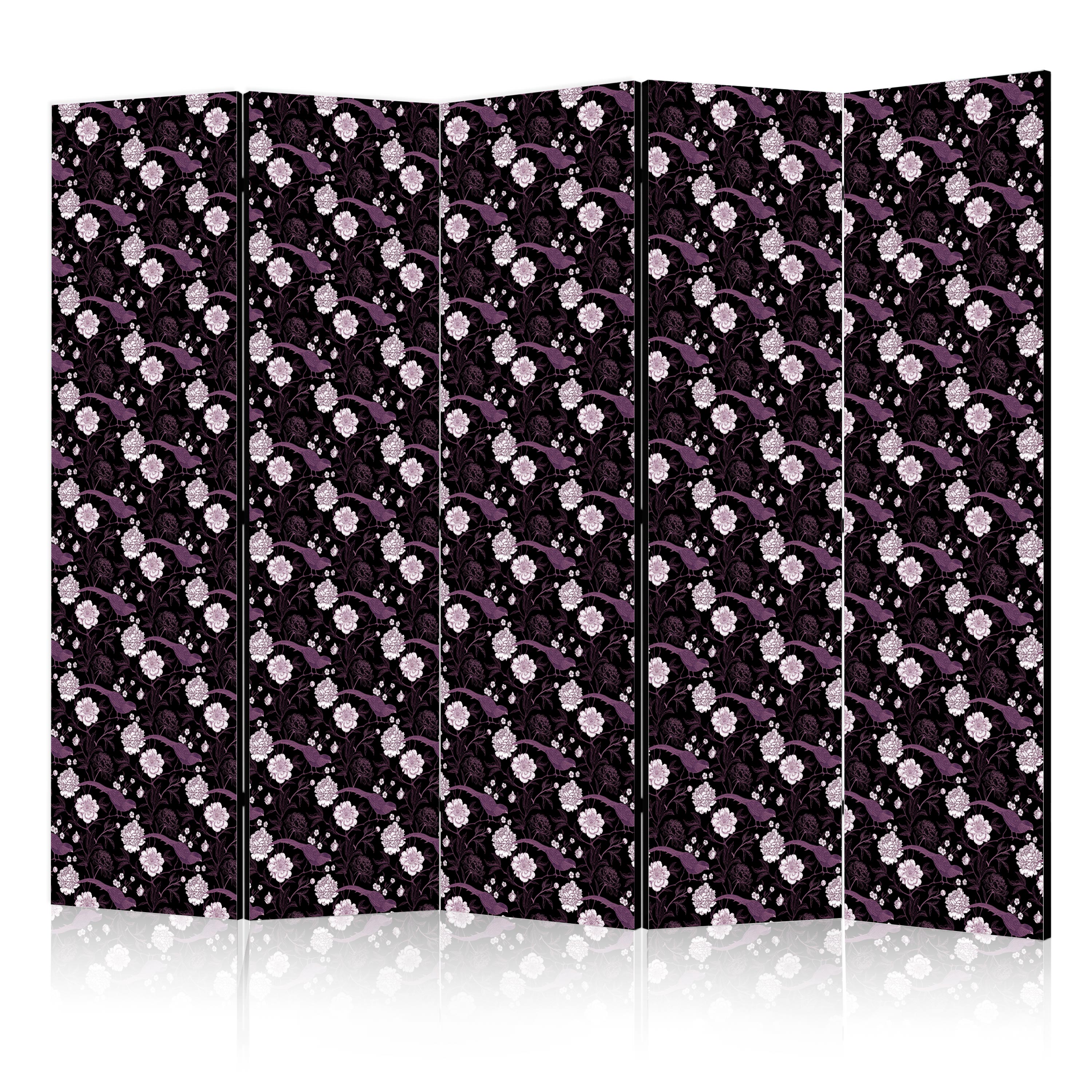 Paravent -faisans Entourant Lesviolet 225x172