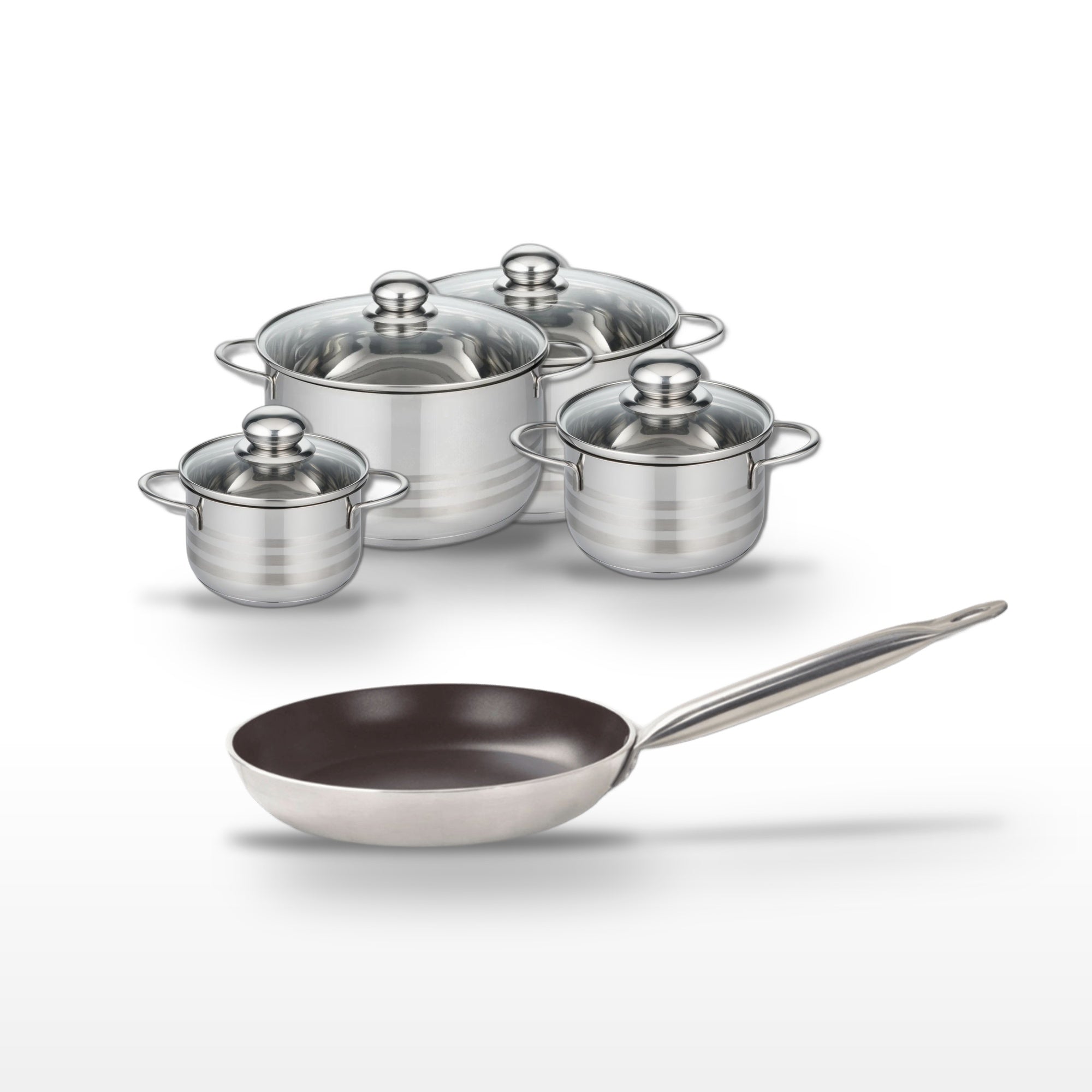Batterie De Cuisine 1 Poêle 28cm + 4 Faitouts Bistro Line