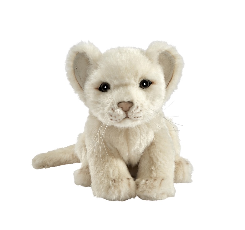 Peluche Anima Lion Blanc Bébé Assis 18 Cm Multicolor Textile
