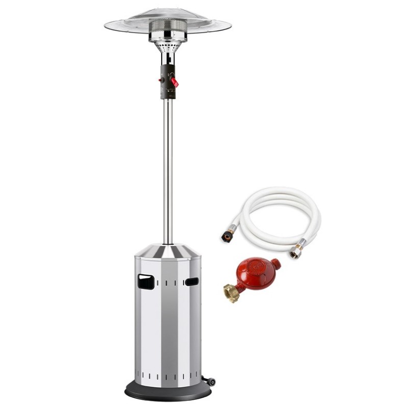 Parasol Chauffant Gaz Cosy Elegance Inox - Livré Avec Tuyau Et Détendeur