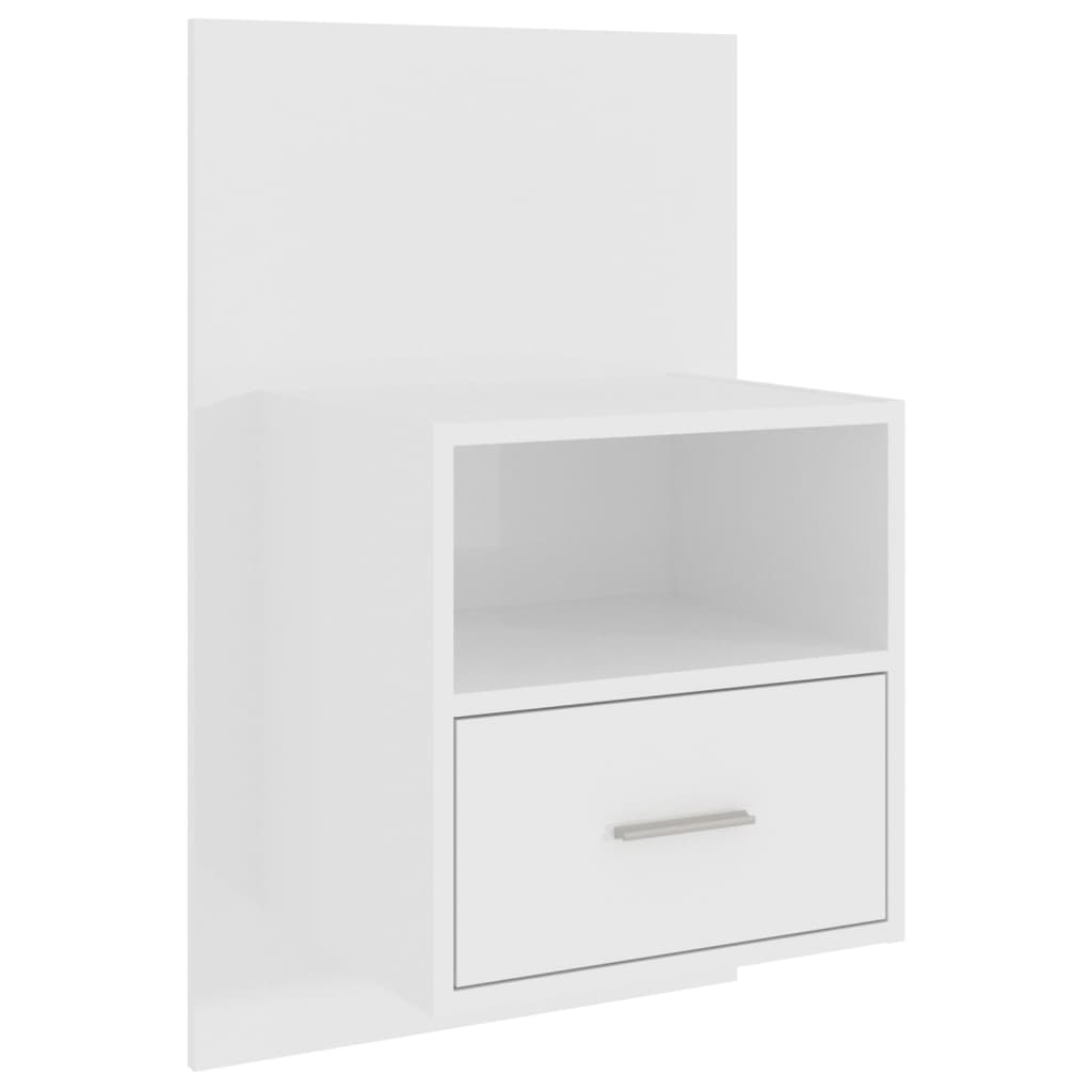 Table De Chevet Murale Avec Tiroir 48,5 X 32,5 X 80 Cm En Bois Dec034233