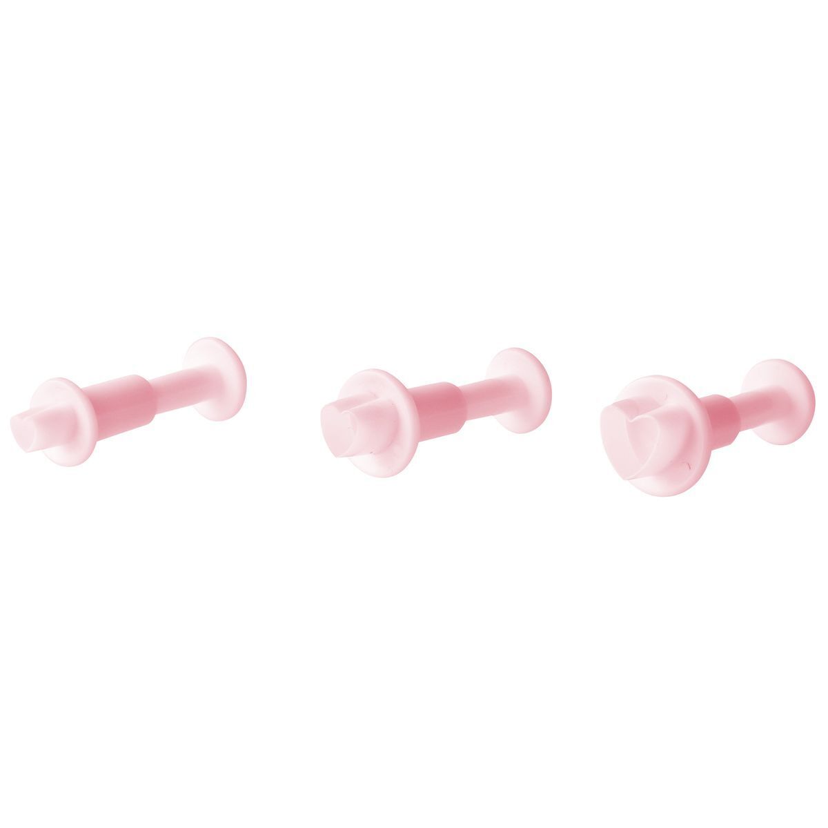 Lot De 3 Emporte-pièces Cœur À Poussoir Pour Pâte À Sucre Candy