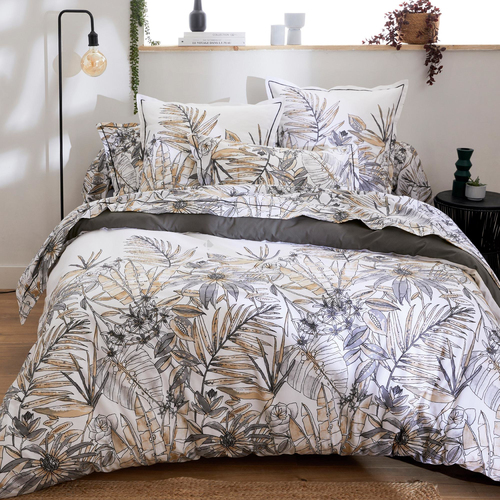 Linnea Sumatra Housse De Couette Gris Coton 200 X 200 Cm