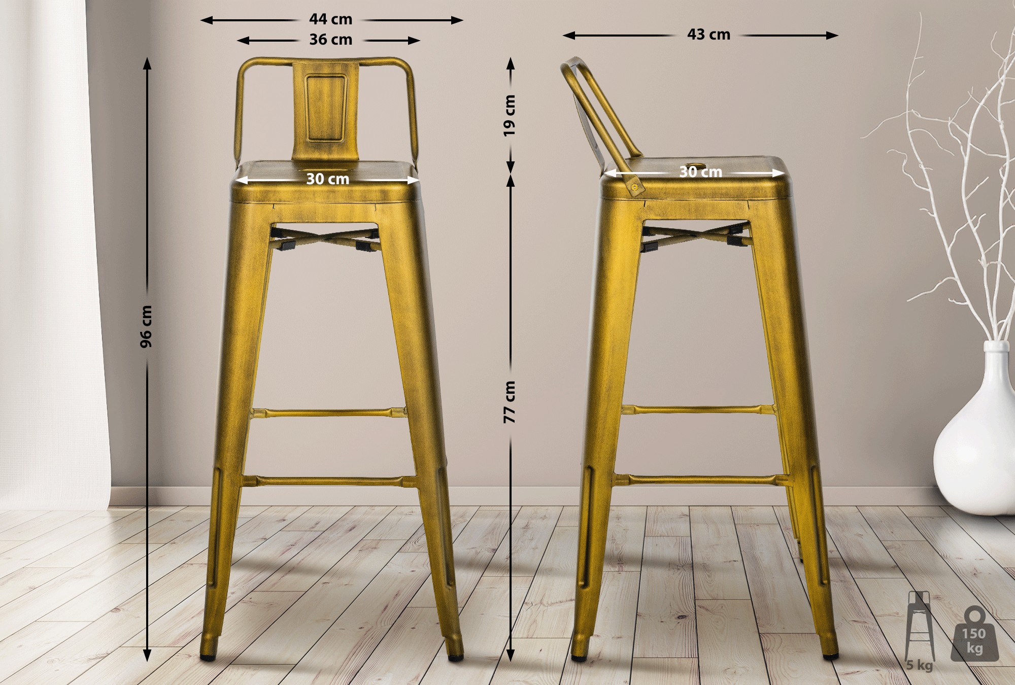 Tabouret De Bar Mason Or