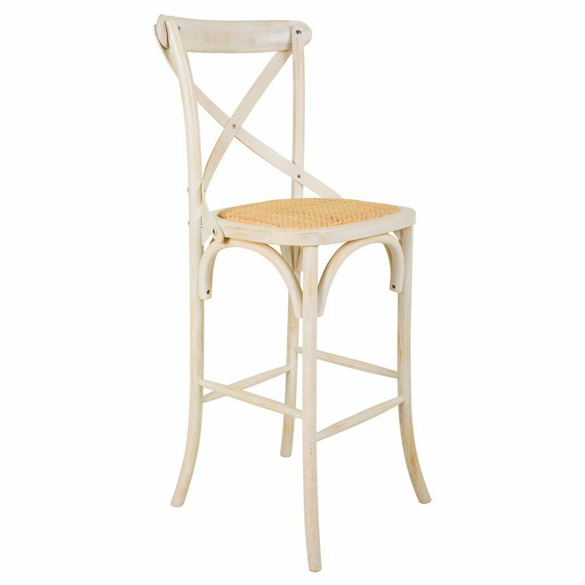 Tabouret Alexandra House Living Blanc Rotin 53 X 116 X 45 Cm