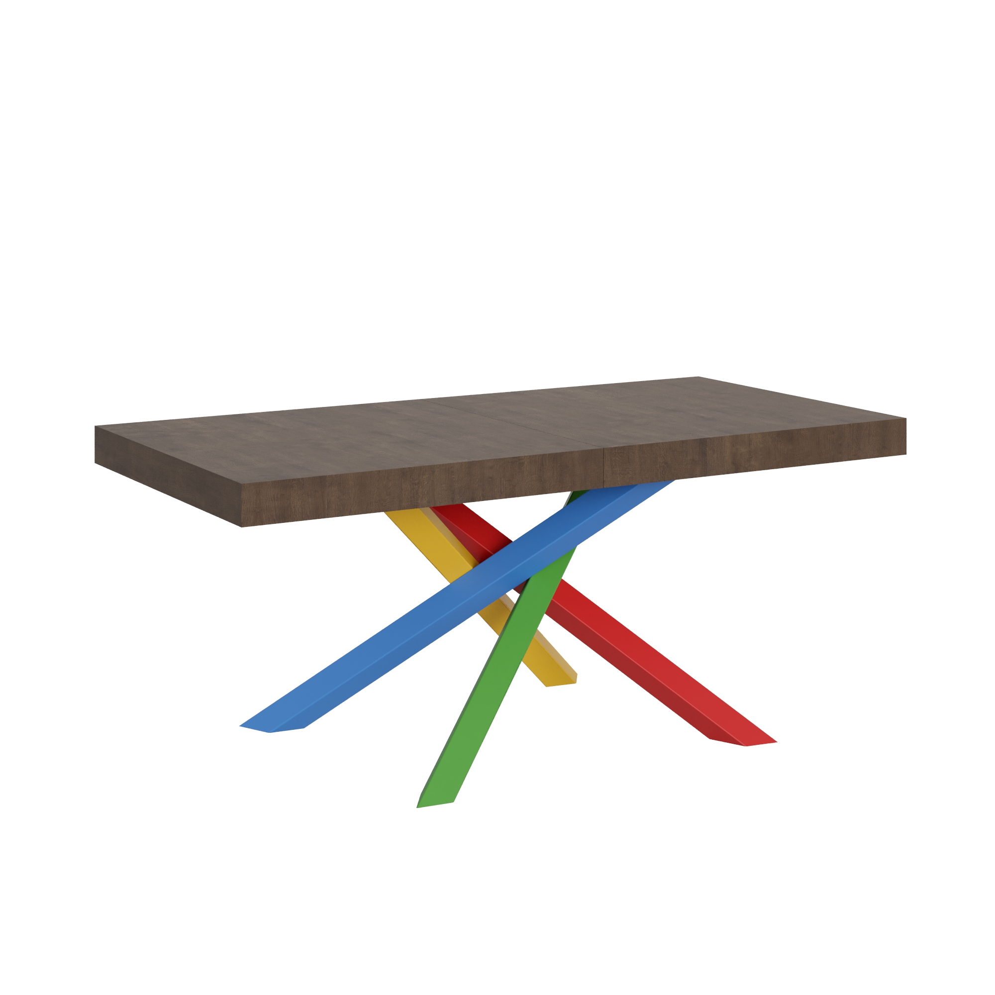 Table Extensible 200/304x90 Cm Volantis Pieds Noyer Multicolore 4/b