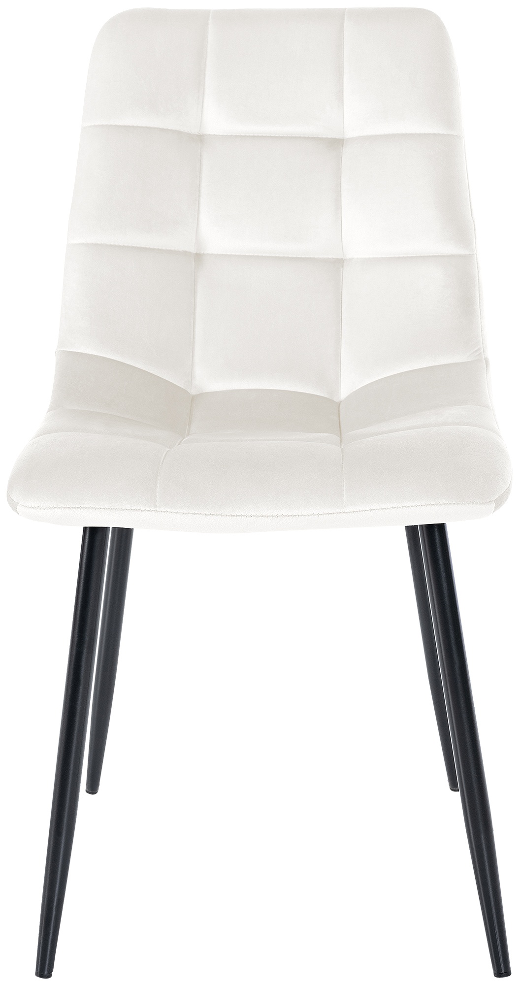 Chaise De Salle À Manger En Velours Tilde Blanc Crème
