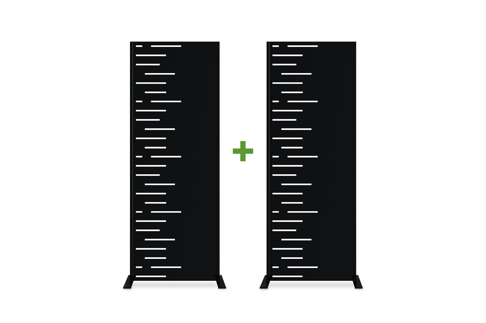 Casanoov Lot De 2 Panneaux Décoratifs Arlberg Noir H.160 Cm Motifs Côté Gauche