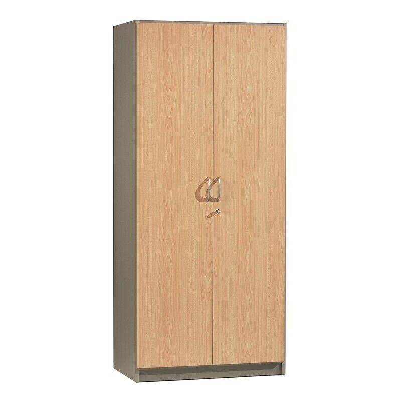 Armoire Haute Beaux Meubles Pas Chers 2 Portes 180 Cm 80 Cm 45 Cm Hêtre Alu