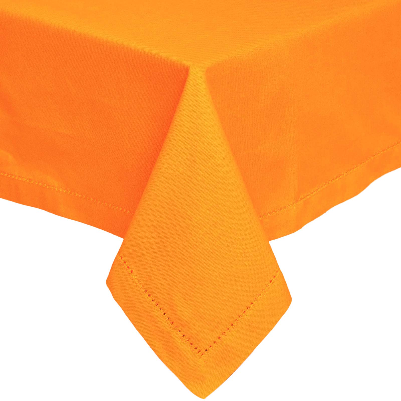 Nappe De Table Rectangulaire En Coton Unie Orange - 137x178cm - Homescapes