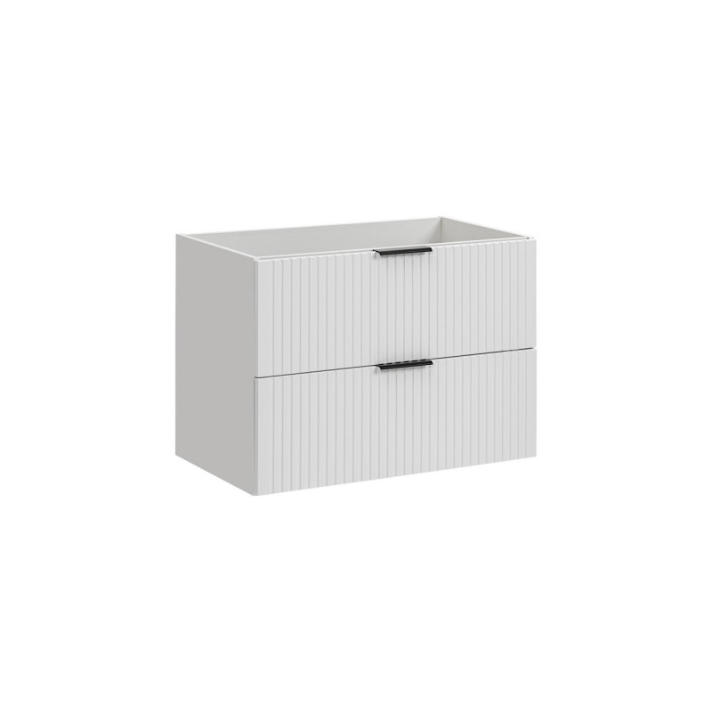 Meuble Sous Vasque En Bois Georgia White - H 57 X L 80 X P 46 Cm