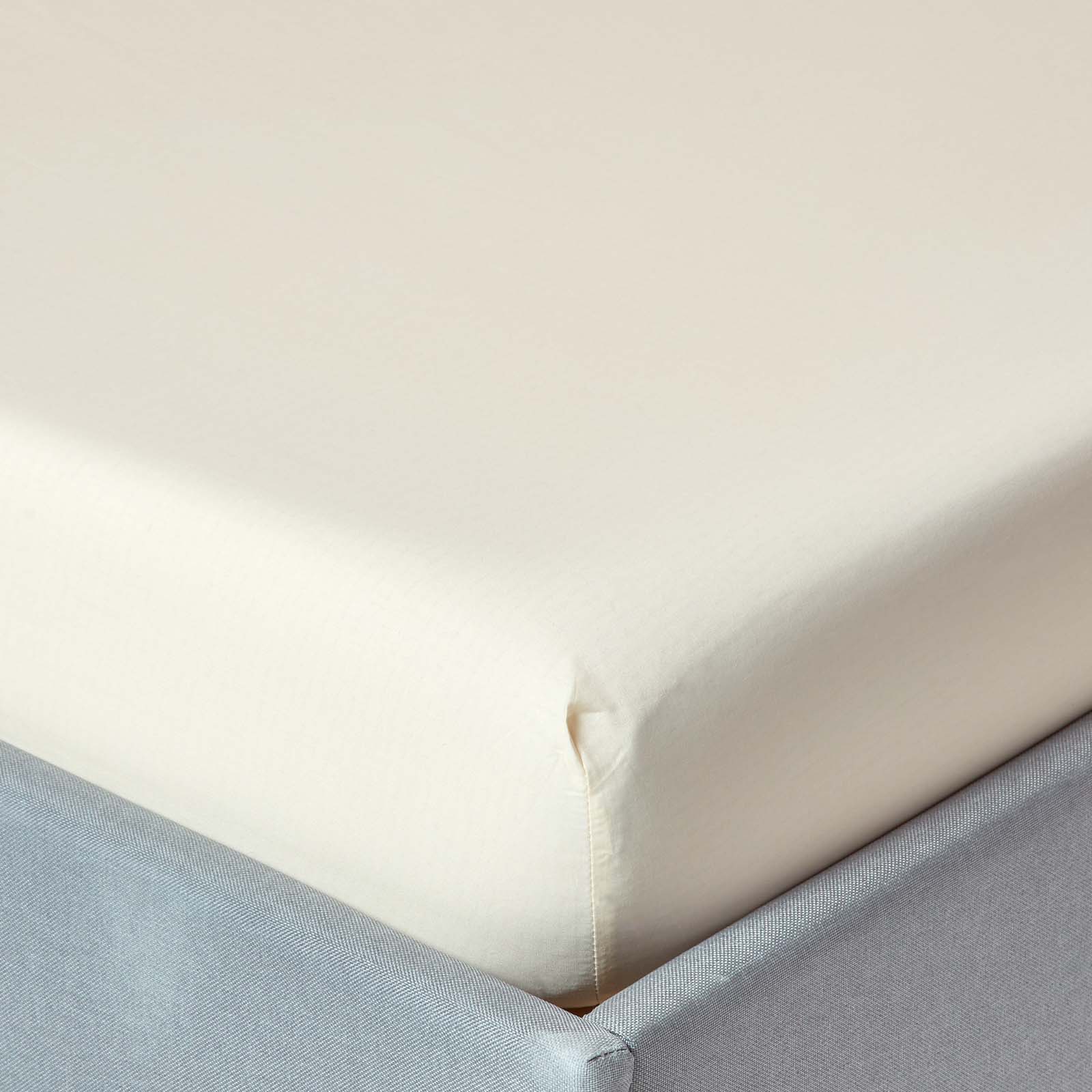 Drap-housse 46cm 140x190cm Beige Coton Égyptien 200tc Homescapes
