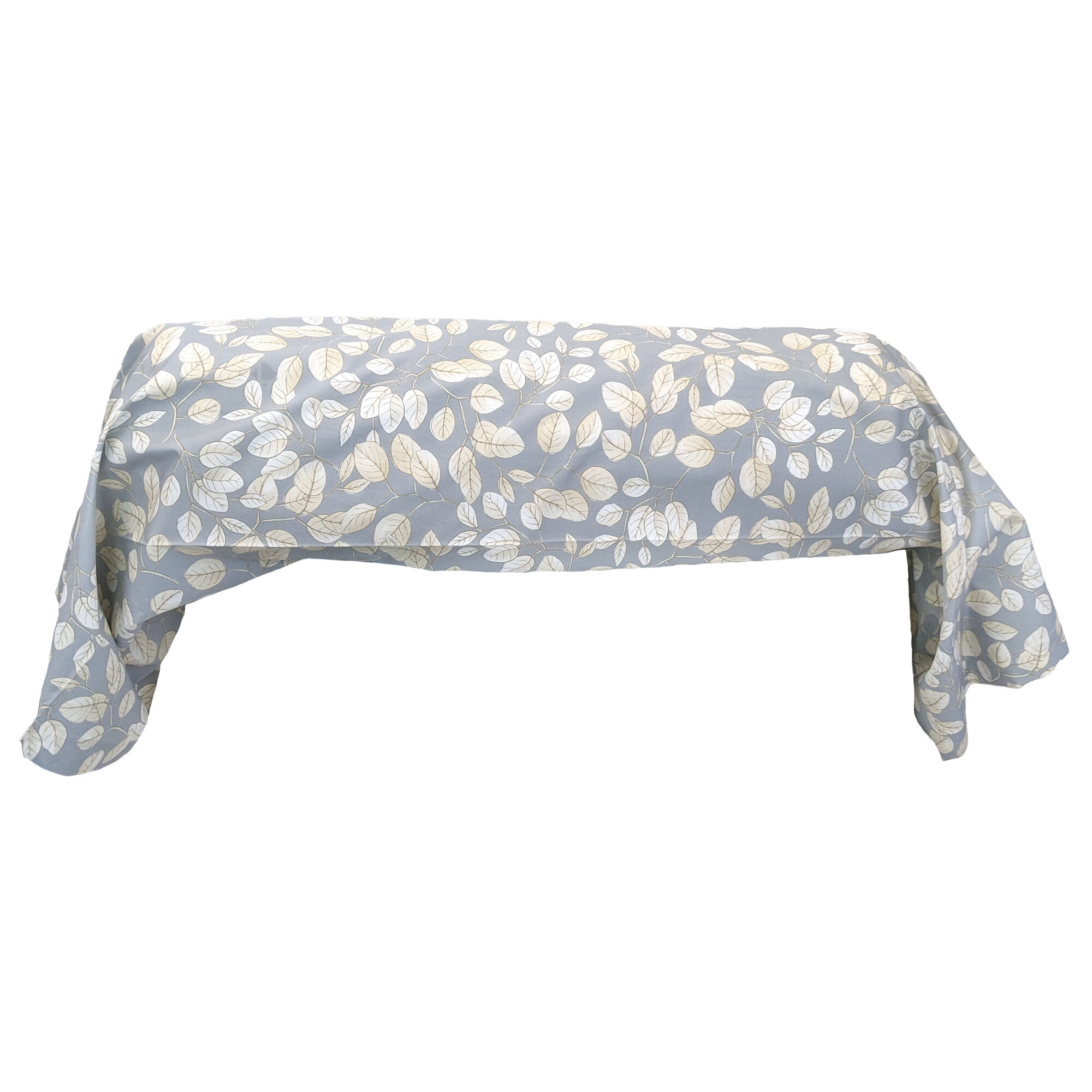 Taie De Traversin 140x43 Cm En Percale Coton Lison Gris