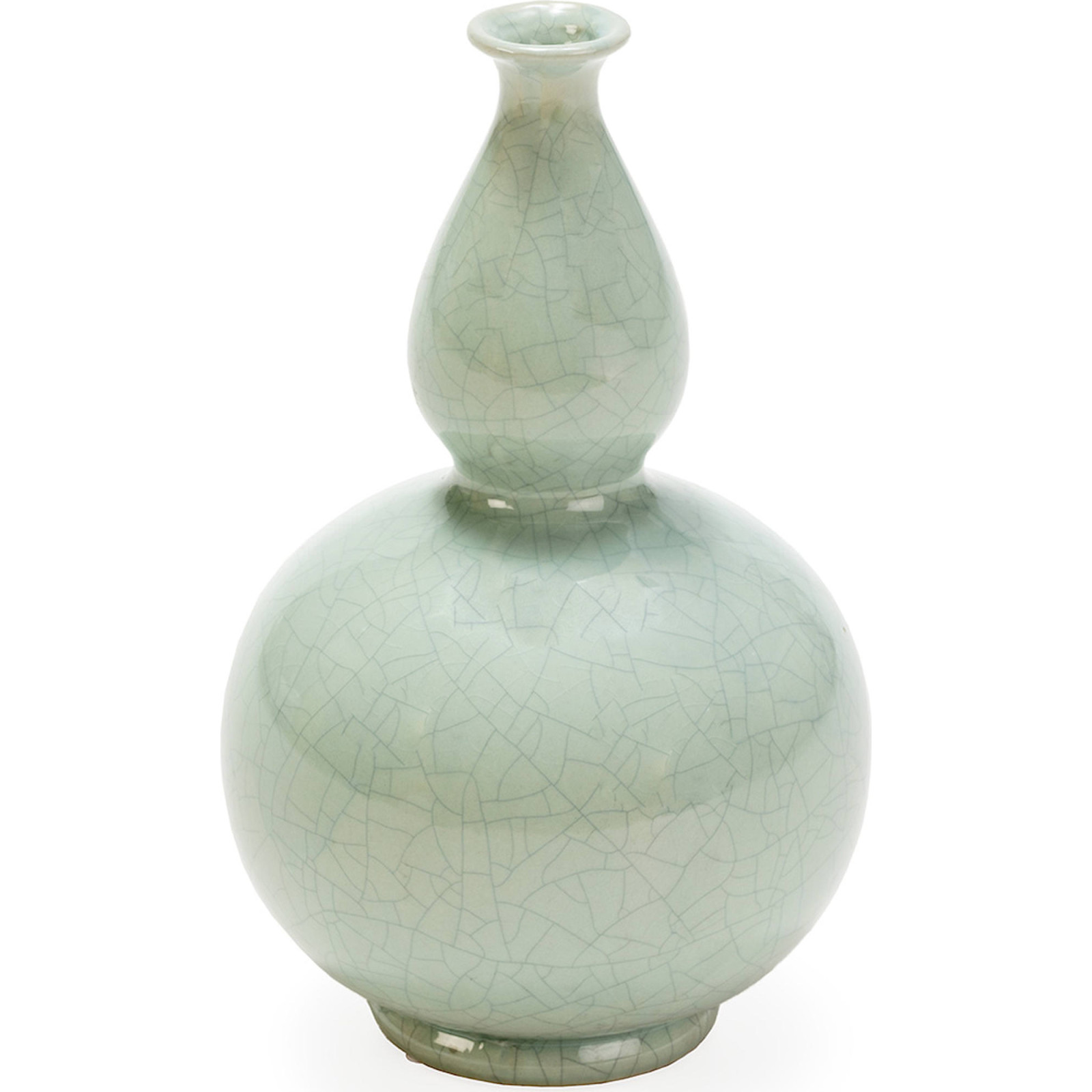 Vase En Céramique Vert Finition Craquelée Déco Élégante - Vert Craquelé Pastel