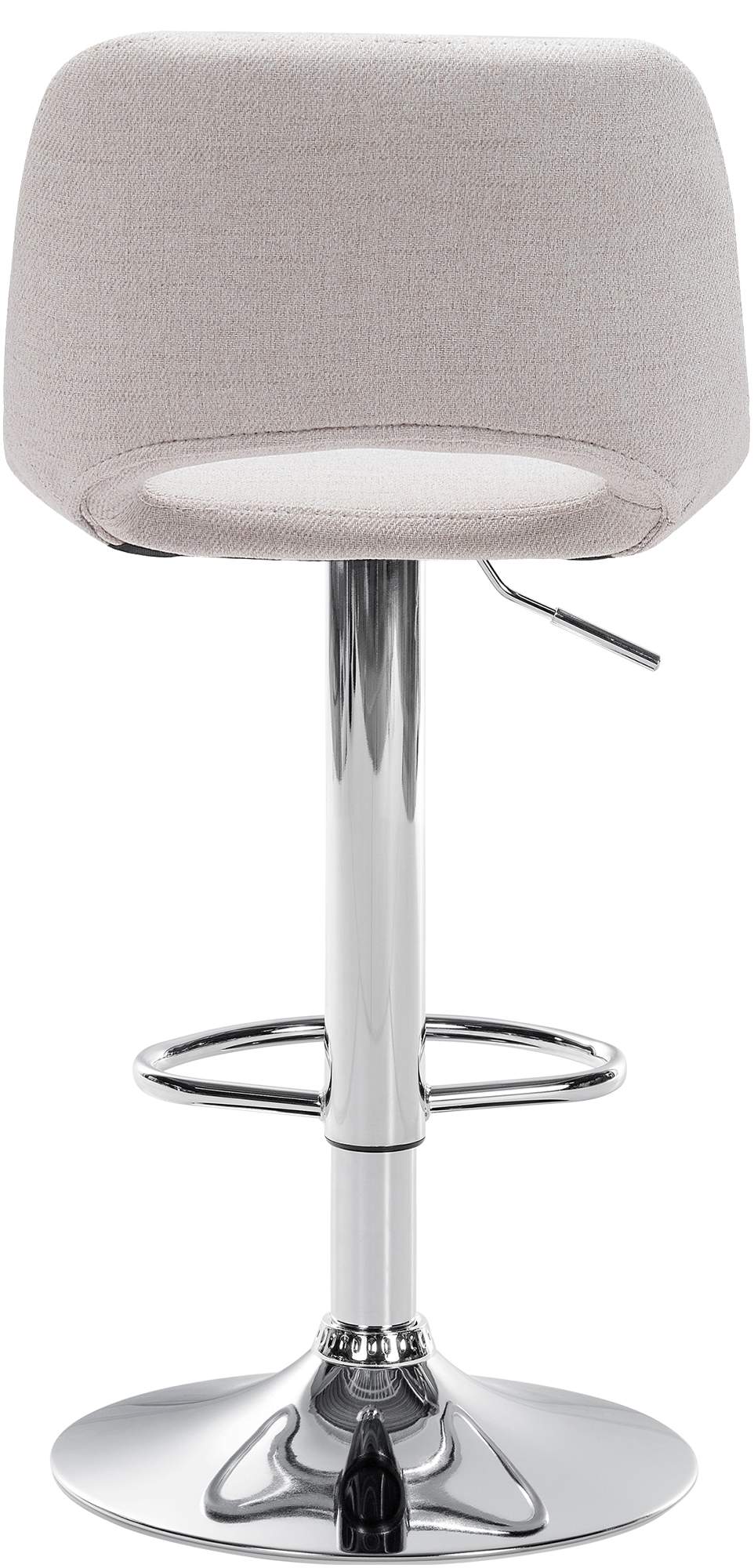Lot De 2 Tabourets De Bar Camden Tissu Chrome Crème