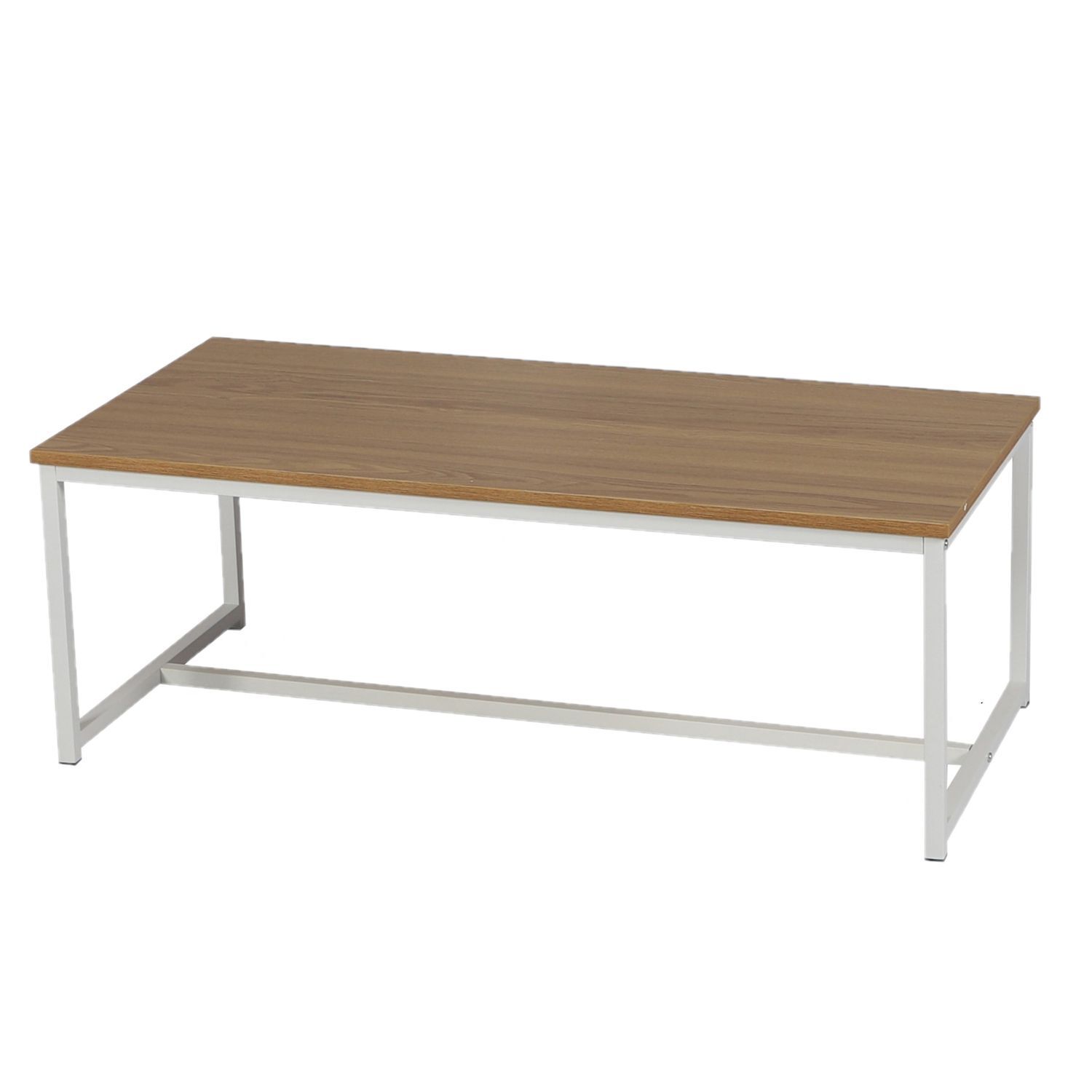 Banc D'intérieur Casa Blanca En Panneaux De Particules Et Métal - H.46cm X L.120 Cm - Beige Et Blanc