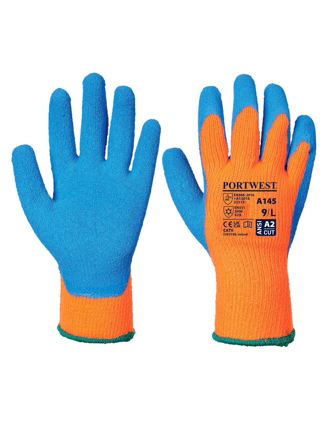 Gant Cold Grip Couleur: Orange/bleu Taille M - Portwest