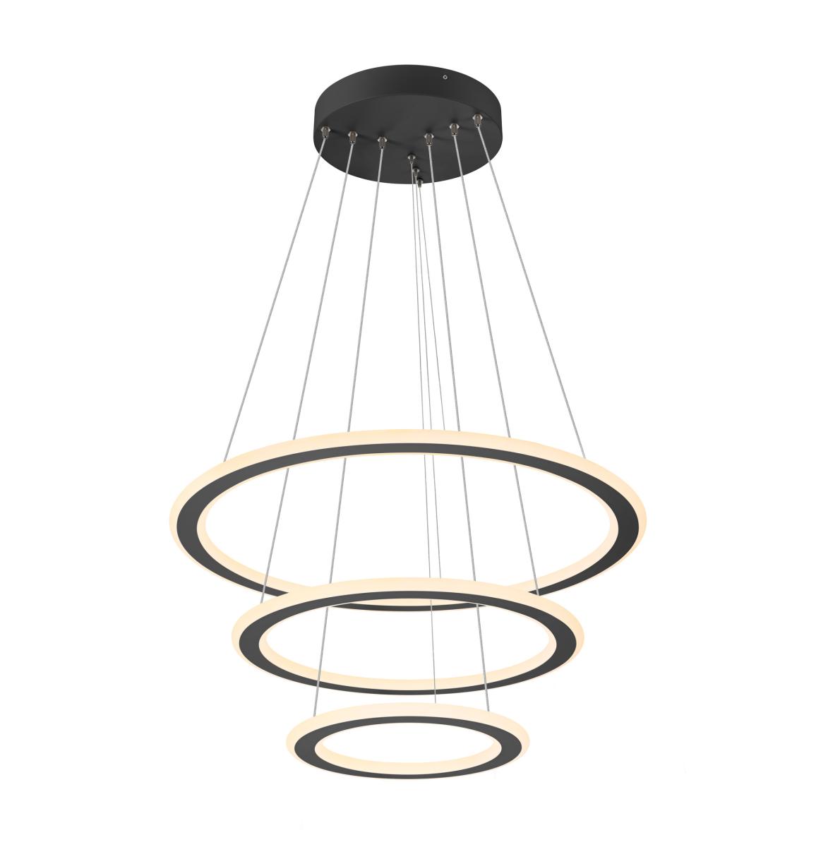 Suspension Led One Flat Intérieur Noir Led 58w Ip 20 - Slv - 1007701