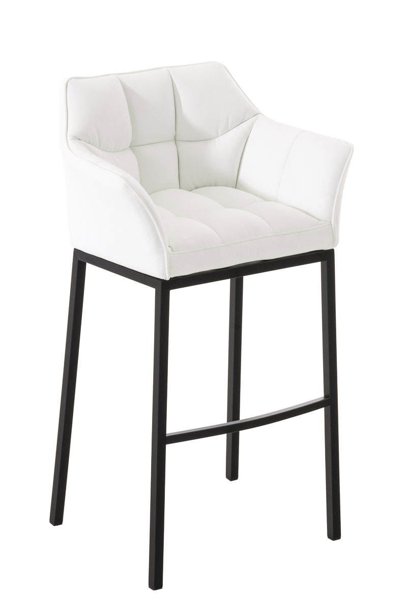Tabouret De Bar Damaso B Avec Structure À 4 Pieds Blanc