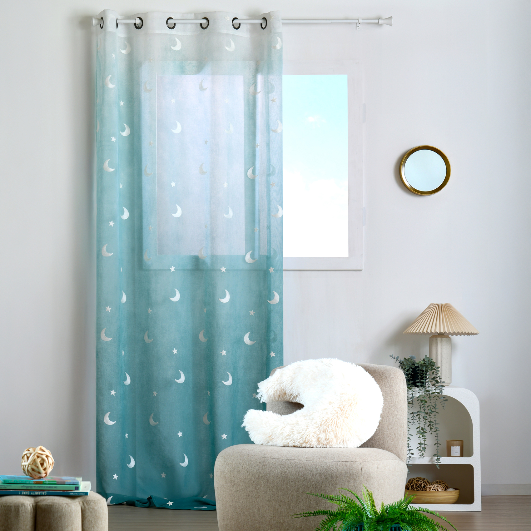 Voilage Enfant Lovely Casa 140 X 260 Cm Vert 100 % Polyester