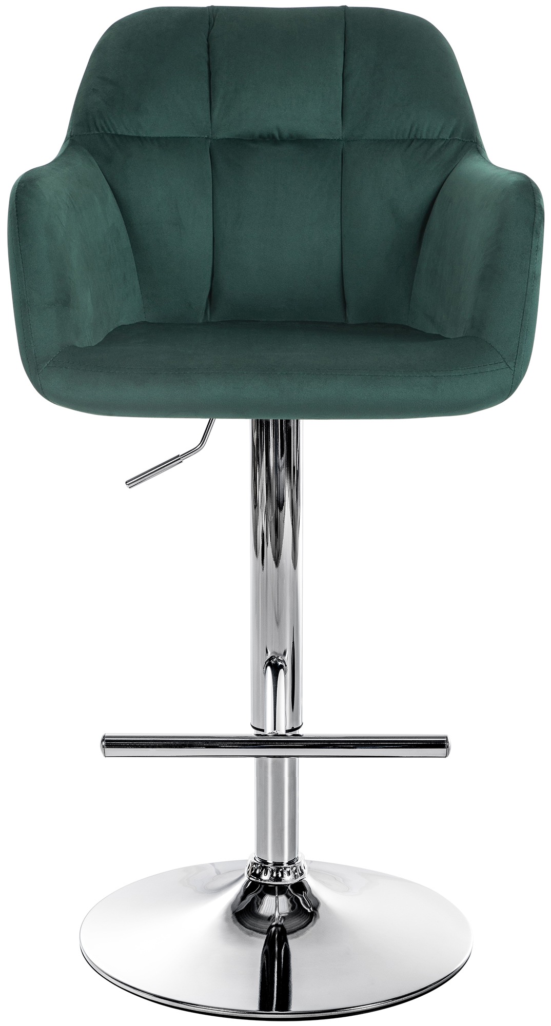 Tabouret De Bar Natoma Velours Chrome Vert