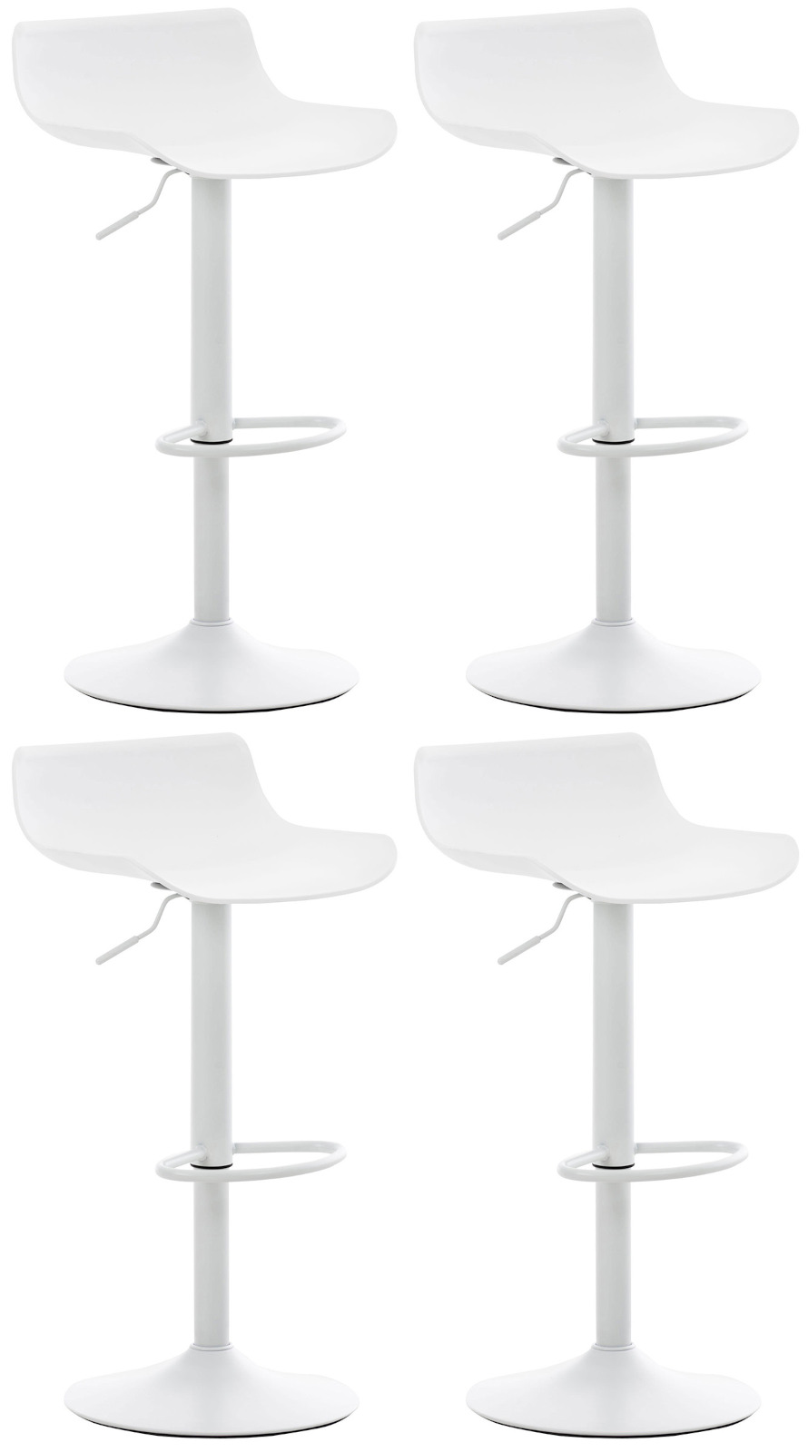 Lot De 4 Tabourets De Bar Aveiro Blanc