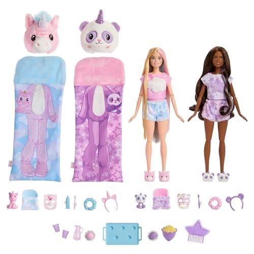 Cutie Reveal Soirée Pyjama Coffret Rempli De Surprises Avec 2 Poupées Articulées Et 35+ Accessoires