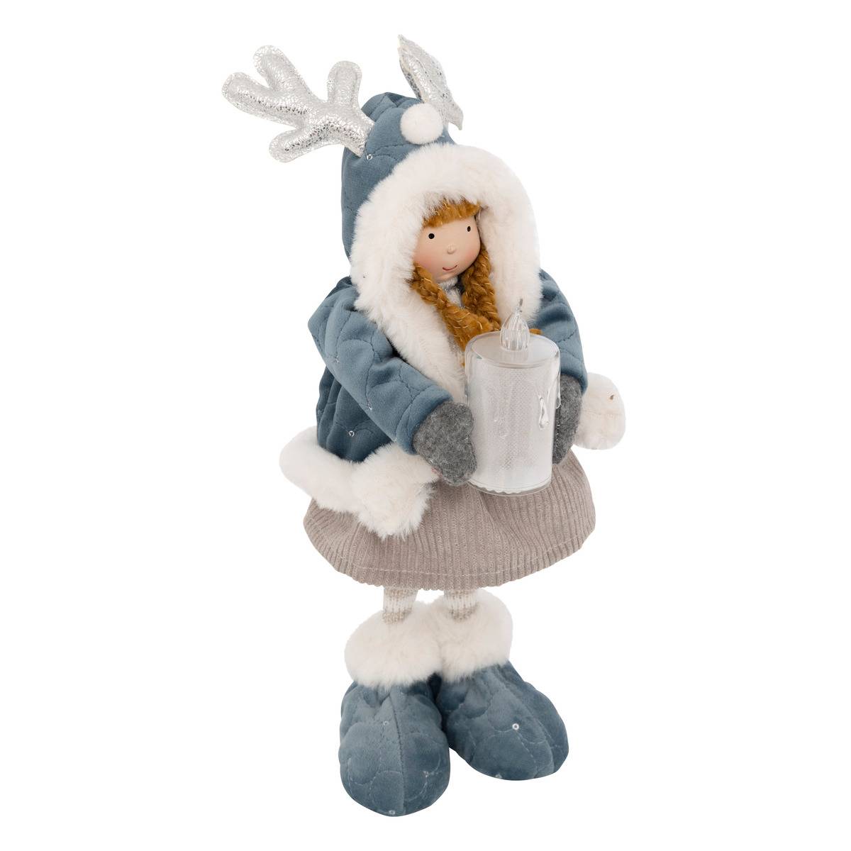 Fillette De Noël Bleue Debout Lumineuse 34 Cm - Feeric Lights & Christmas