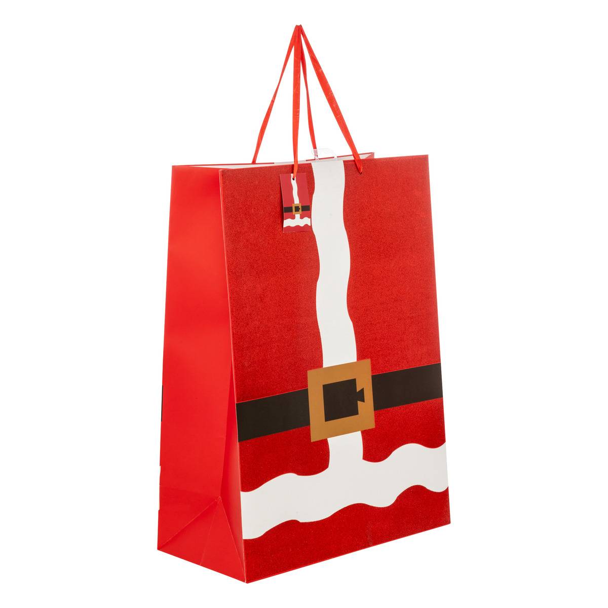 Sac Cadeau Imprimé Taille Jumbo Tenue De Père Noël Paillettes Rouge - Feeric Lights & Christmas
