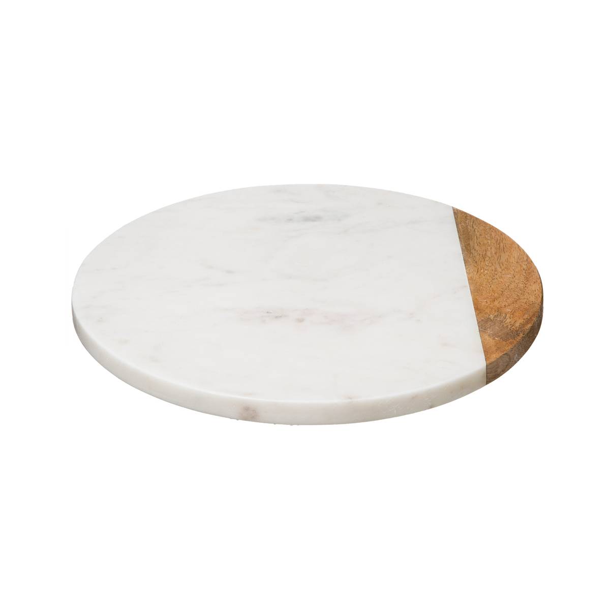 Plat Tournant Géométrique Marbre Blanc - Sg Secret De Gourmet