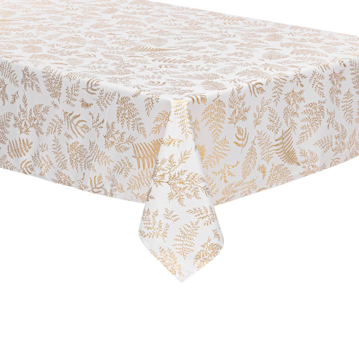 Nappe Anti-tâche 140x360cm Blanc Et Or - Feeric Lights & Christmas