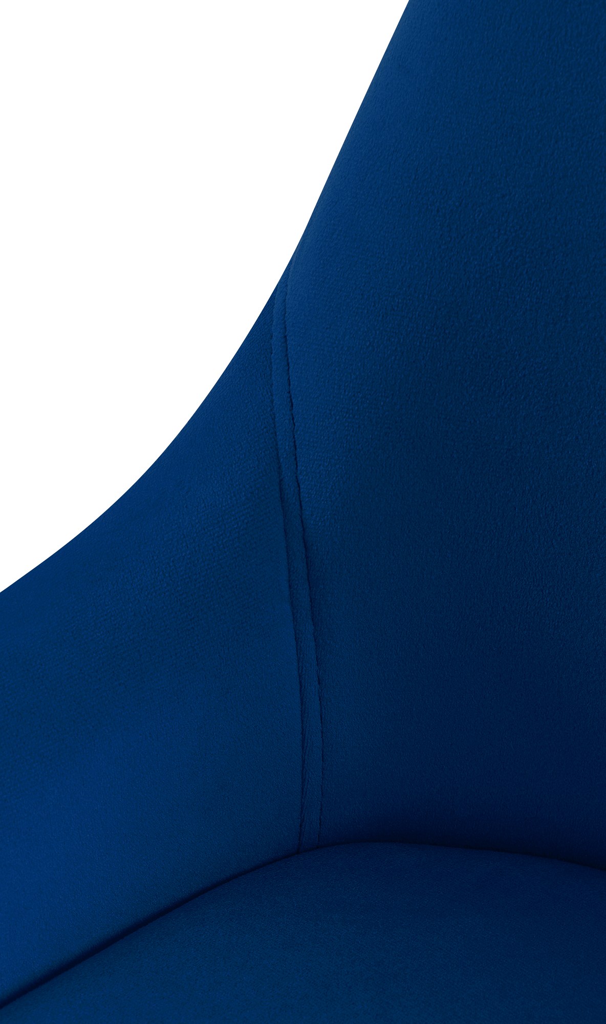 Chaise De Salle À Manger Elmira En Velours Noir Bleu Foncé
