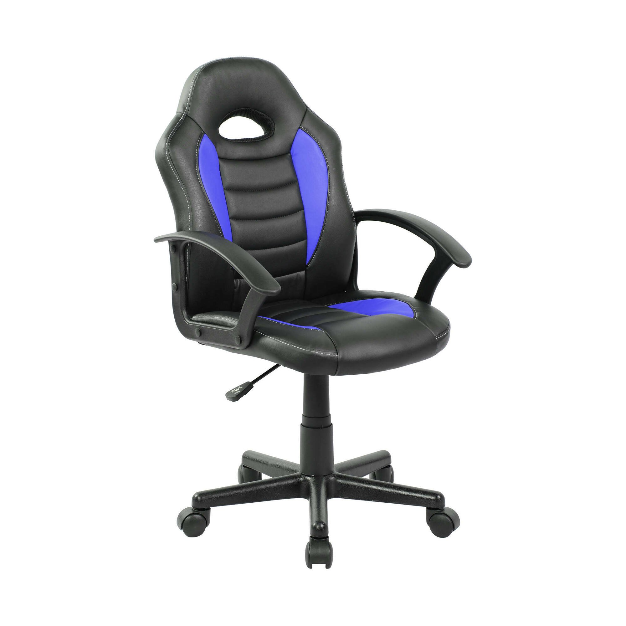 Chaise De Jeu,noir, Bleu,56x55h99.5 Cm