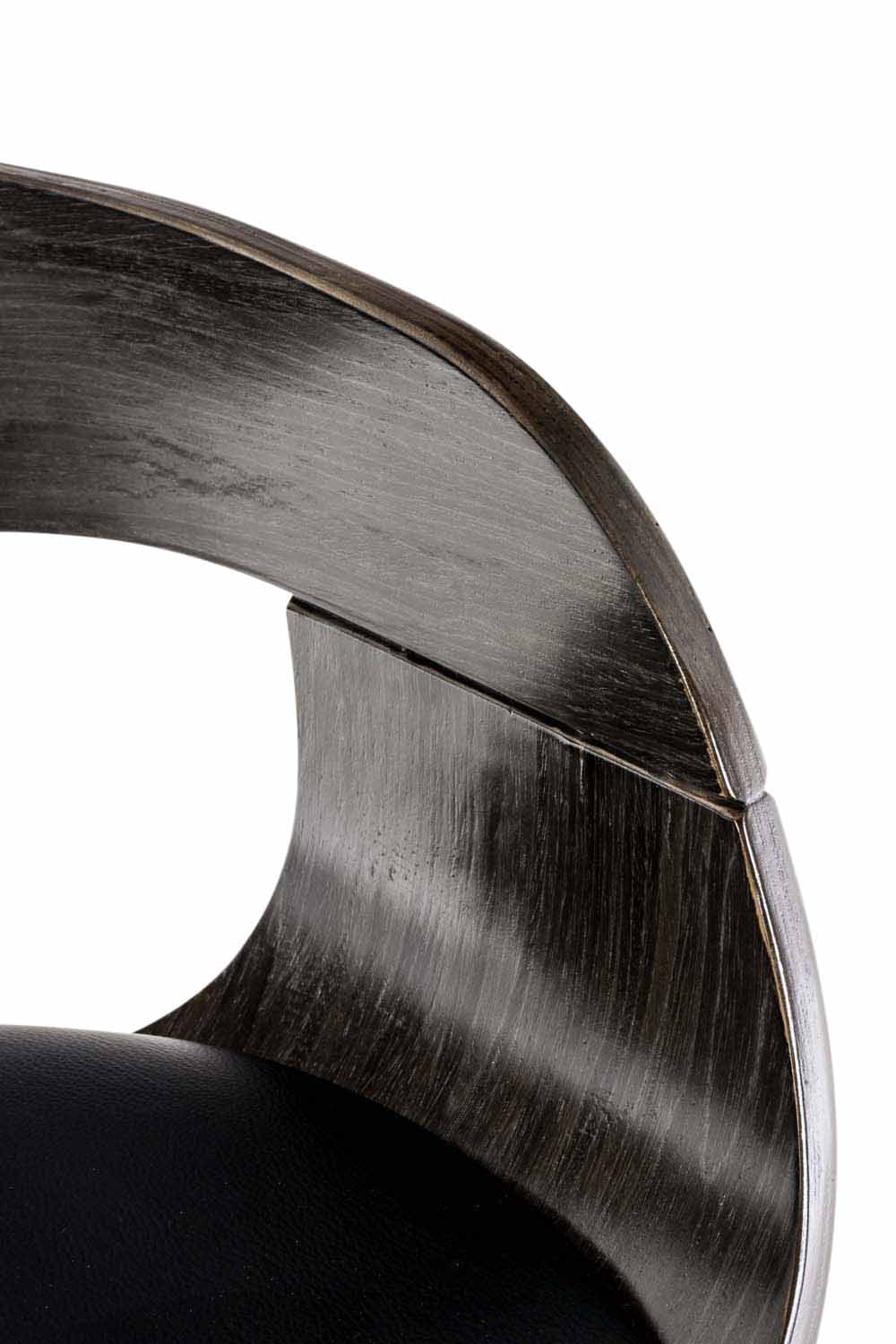 Lot De 2 Tabourets De Bar Kingston C Simili Cuir Noir/gris