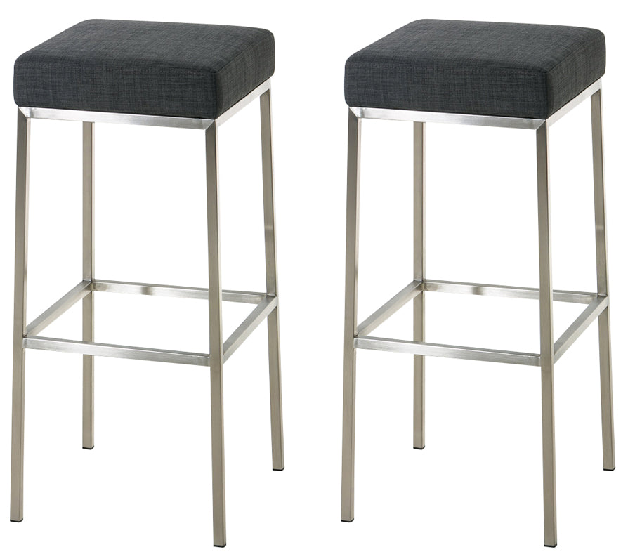 Lot De 2 Tabourets De Bar Avec Repose-pieds Design Simple Hauteur 85 Cm En 10_0004382