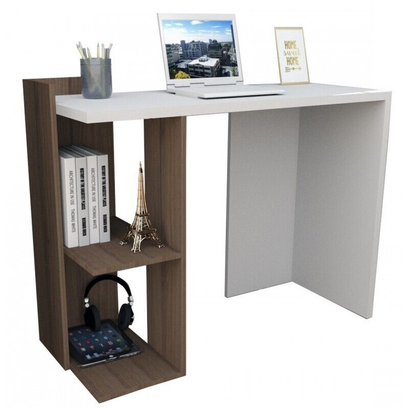 Bureau Beaux Meubles Pas Chers 101,5 Cm Blanc Panneaux De Particules